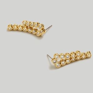 Madewell The Tennis Collection Bezel Set Crystal Waterfall Earrings